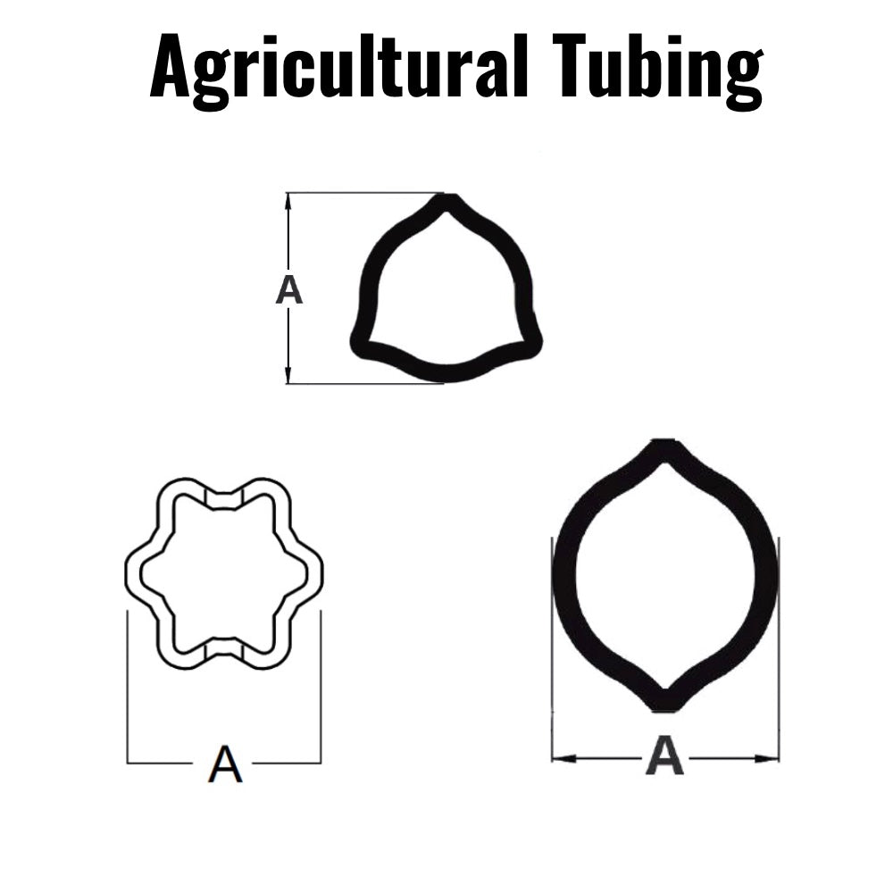 Agriculture PTO Triangle Tube Diameter 51.6mm x 3mm Length 1000mm 523-100