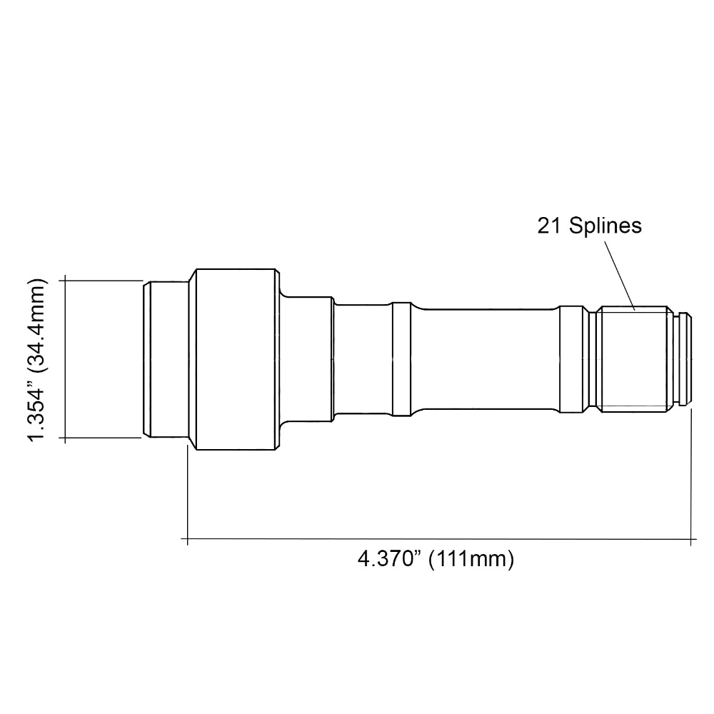 21 Spline Stub for Front CV Joint Rear Driveshaft fits Jeep Cherokee 2014-2020