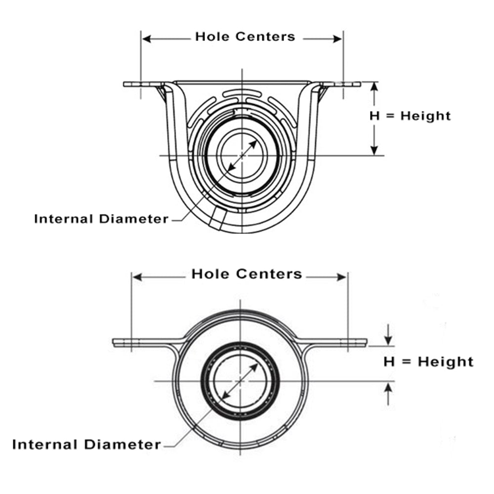 Driveshaft Center Support Bearing - Audi A4 B6 / B7 A6 (C6) A8 (D4) Q5 - CBA6-4