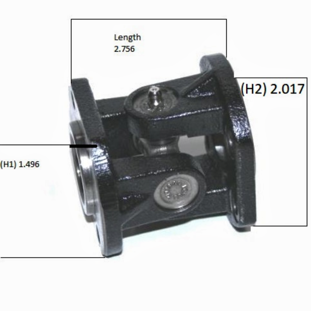 Yale 2.5 Ton Forklift Driveshaft - Replaces 9147-844-01 H1: 1.496" H2: 2.047