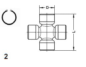 INA 68740 / 2040 / 687.40 Series Driveshaft Universal Joint 47.6mm x 135mm OSR