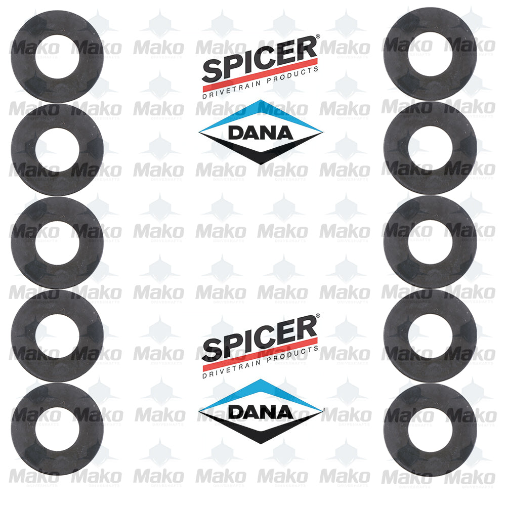 Genuine Spicer 230123-6 Drive Line Washers 1.281 x 2.750 x 0.156 - Set of TEN