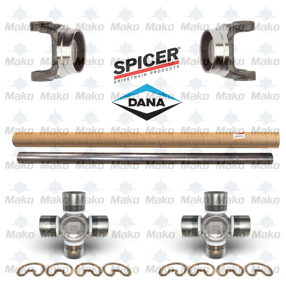 SPICER 74" Tube 2.500"x.083" & 2 x Weld Yokes & 2 x Universal Joints 1350 Series