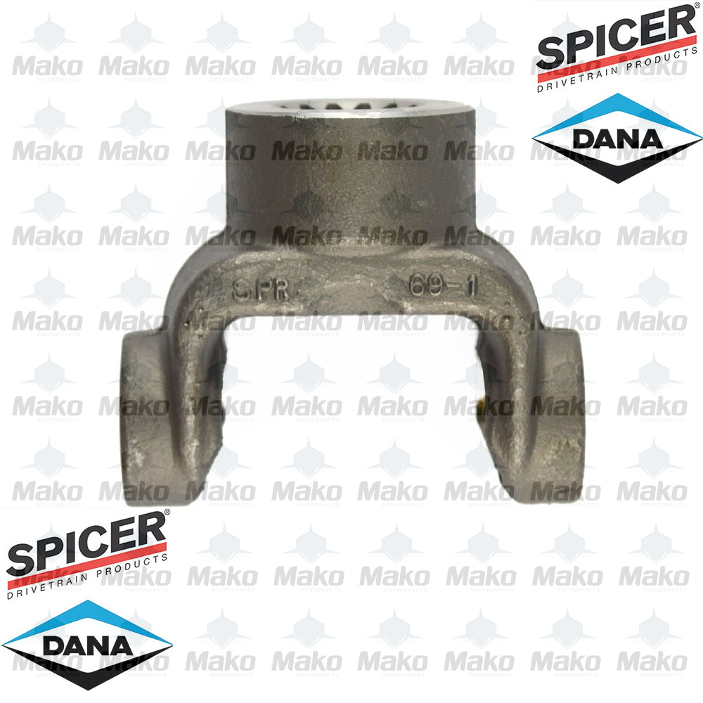 Spicer 3-4-13161 Driveshaft Involute Splined End Yoke 1350 Series 14 Splines