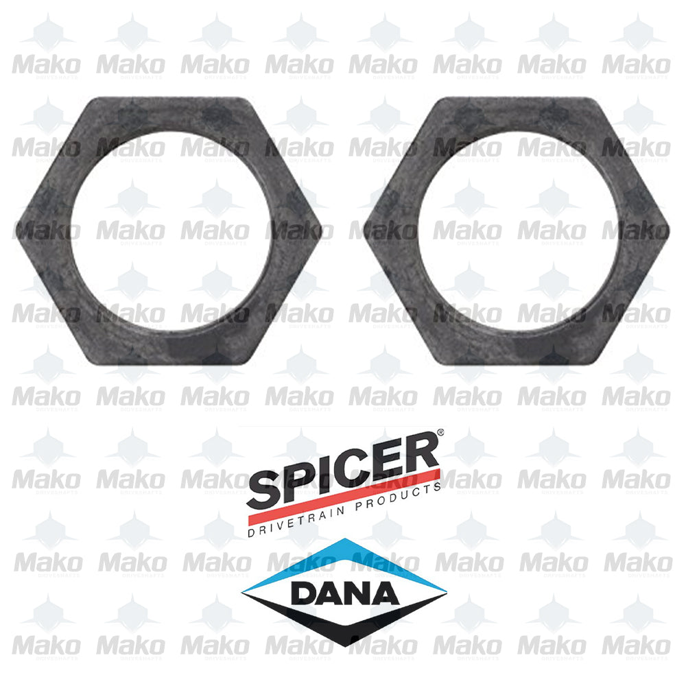 Two x Spicer 30636 Spindle Nuts Hex 2.375 x 1.812-16 Dana 60 Axle Ford GMC Chev