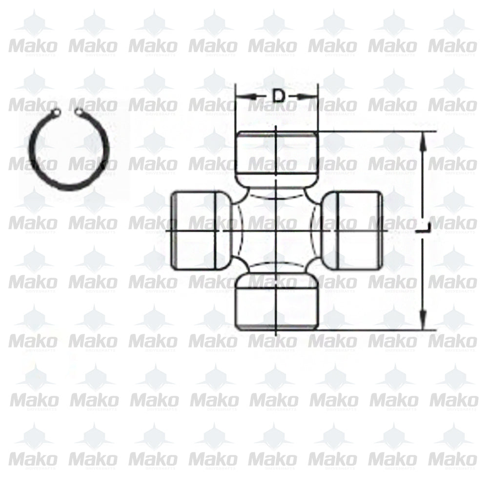 Universal Joint for Mercedes Sprinter Freightliner Dodge Sprinter 31x88mm UJ3188