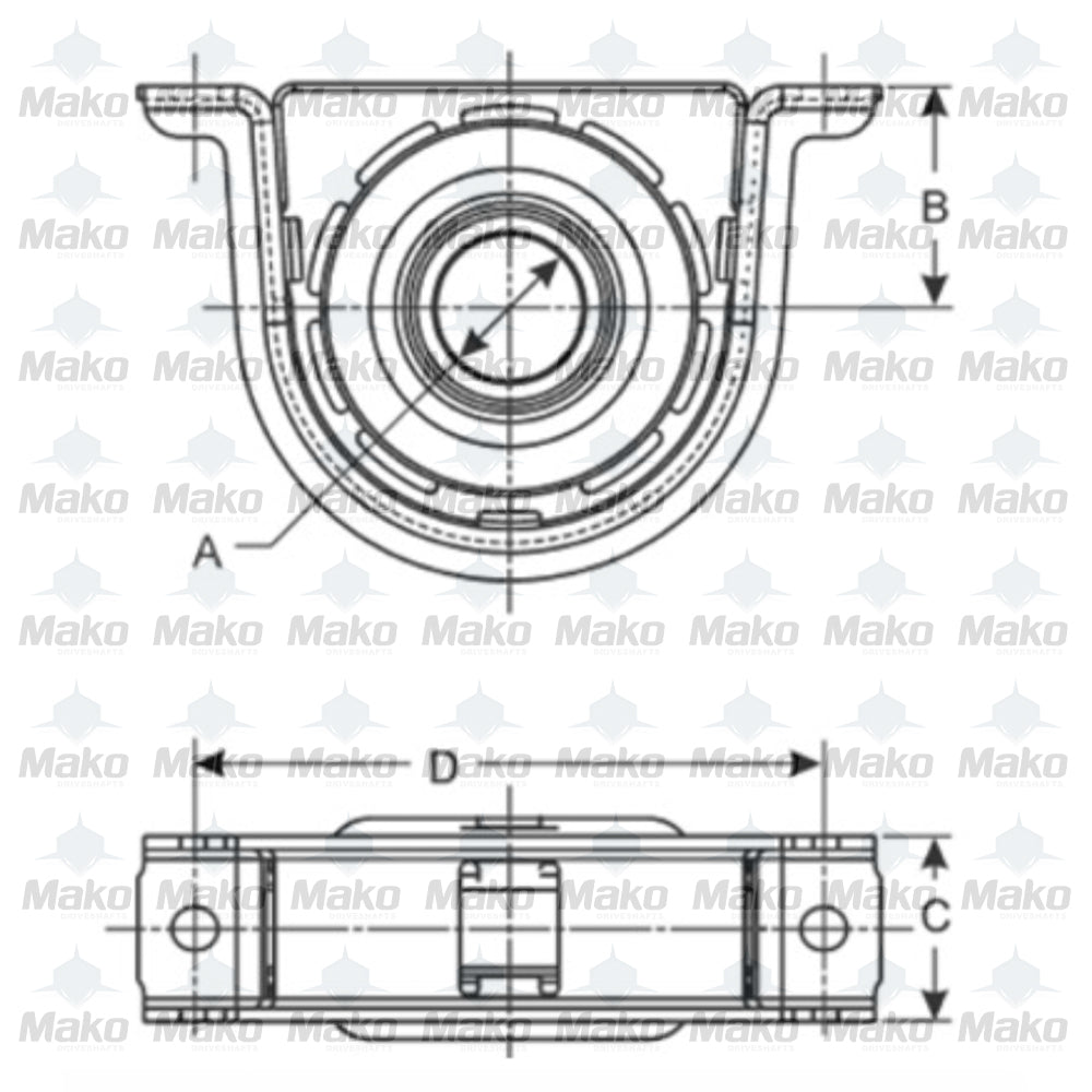 Driveshaft Center Bearing for Toyota Crowns 1983-1991, 37230-30050/60