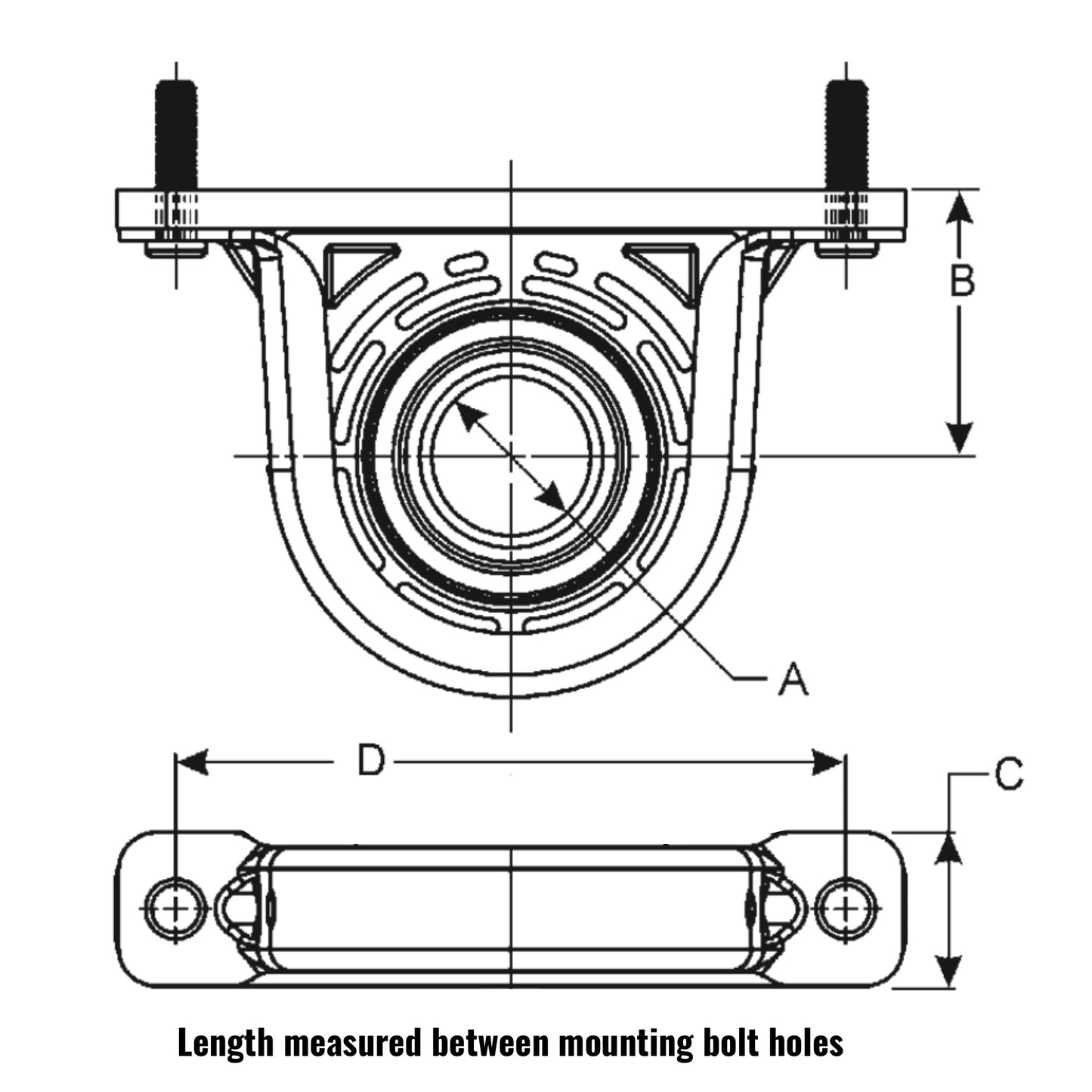 Center Support Bearing & Universal Joint kit for 2002-2007 Saturn Vue