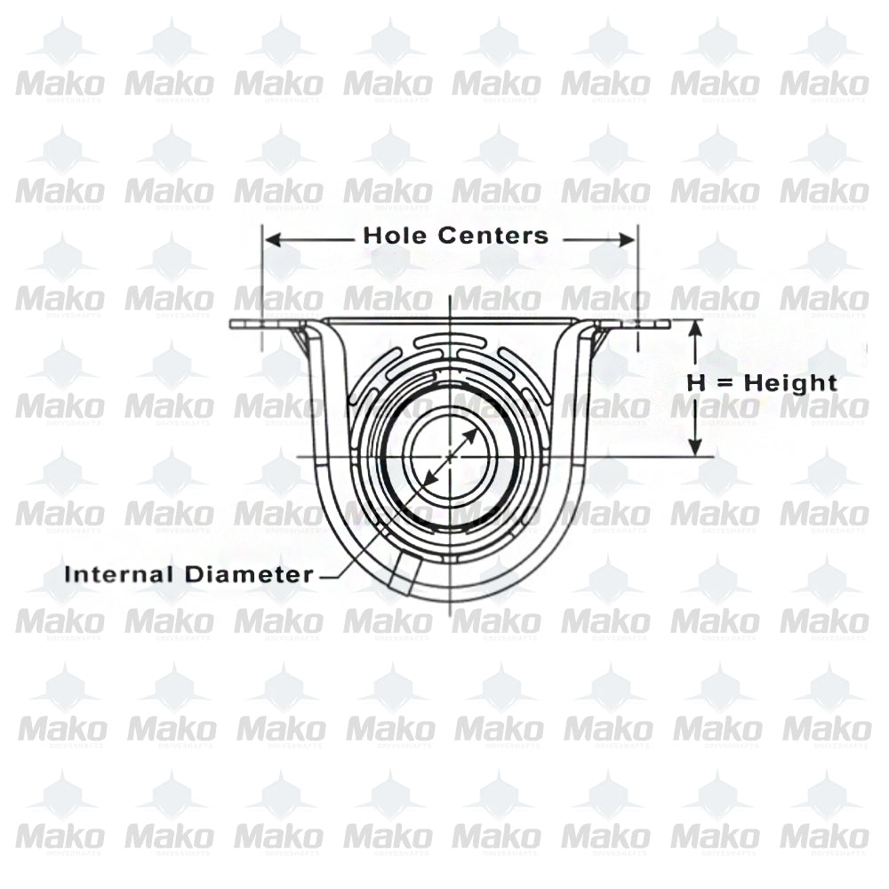 Driveshaft Center Support Carrier Bearing 1989-1998 MAZDA MPV T3000 28mm x 176mm