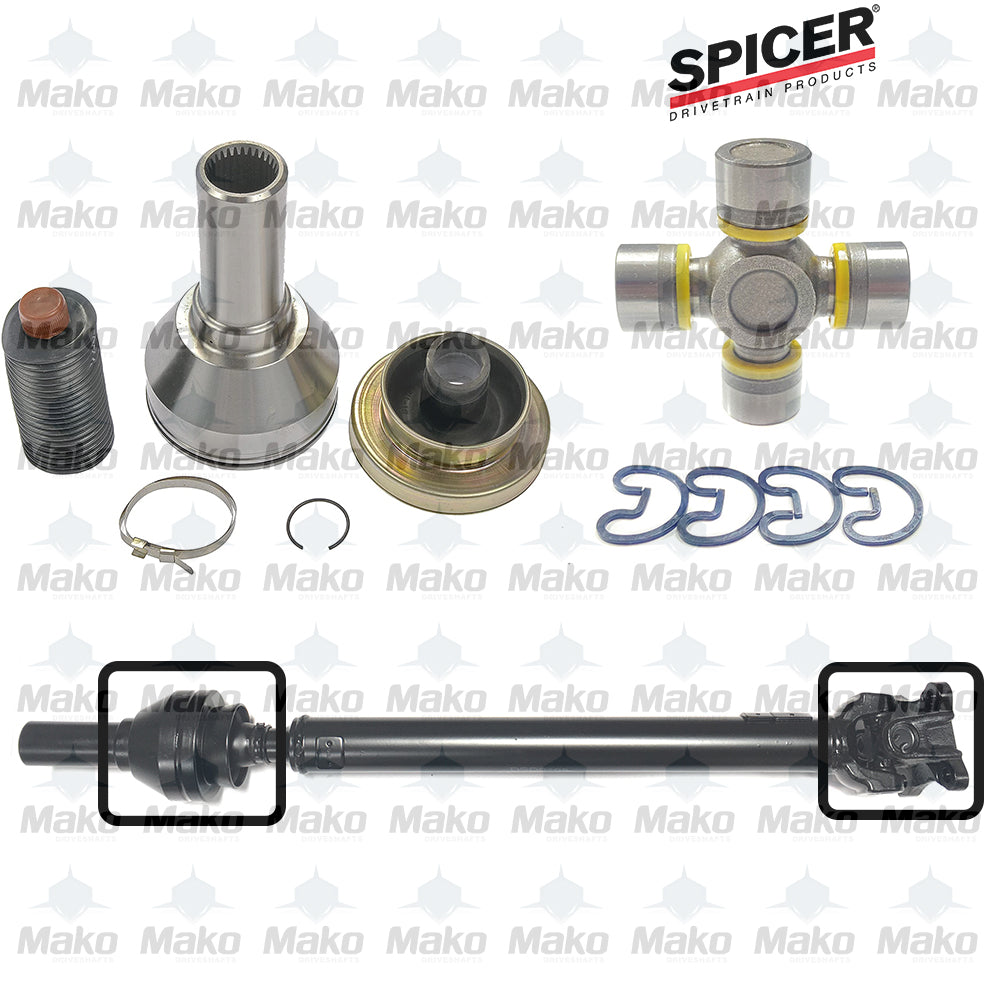 Driveshaft CV Joint + Spicer Universal Joint Kit fits Dodge Durango & RAM 1500