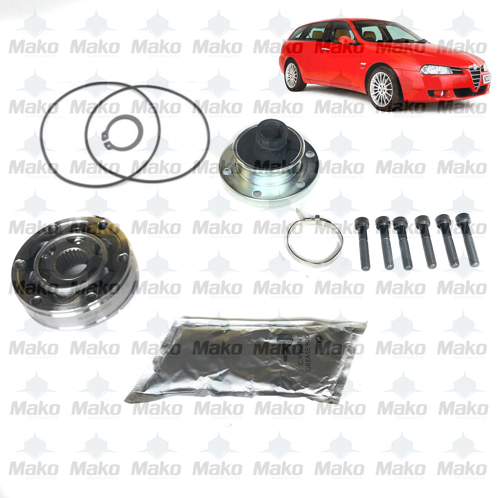 24 Spline Complete Driveshaft CV Joint Kit fits Alfa Romeo 156