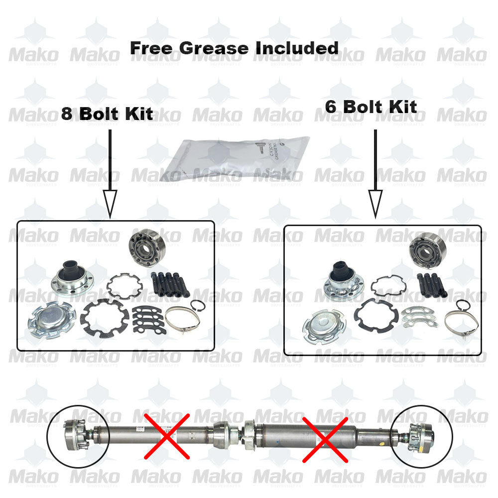 Jeep Grand Cherokee 2011-2018 Front & Rear Replacement CV Joints Rear Driveshaft