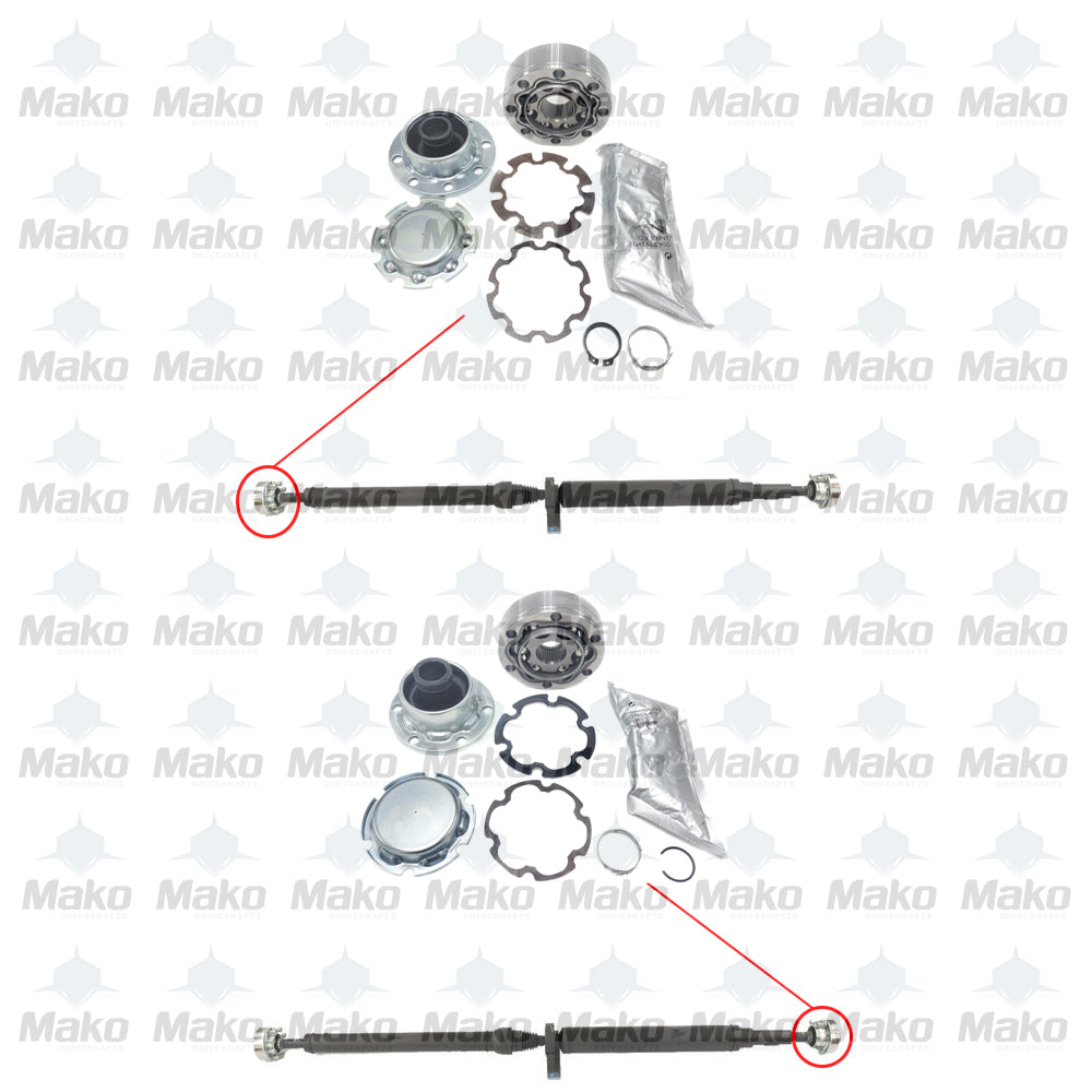 Rear Driveshaft Diff & Trans End CV Joints for Chrysler 300 Challenger, Charger
