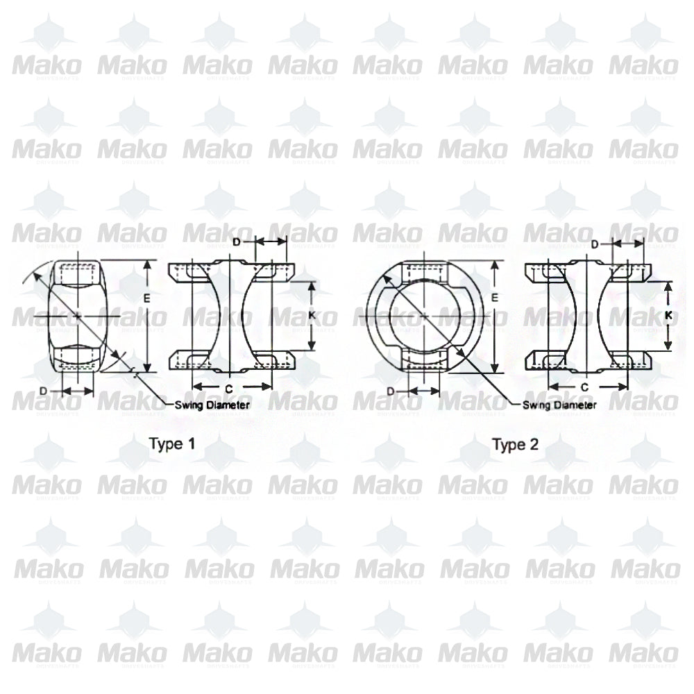 Spicer 3-26-757 Double Cardan CV H Yoke for 1999-2004 Ford F250/F350/F450/F550