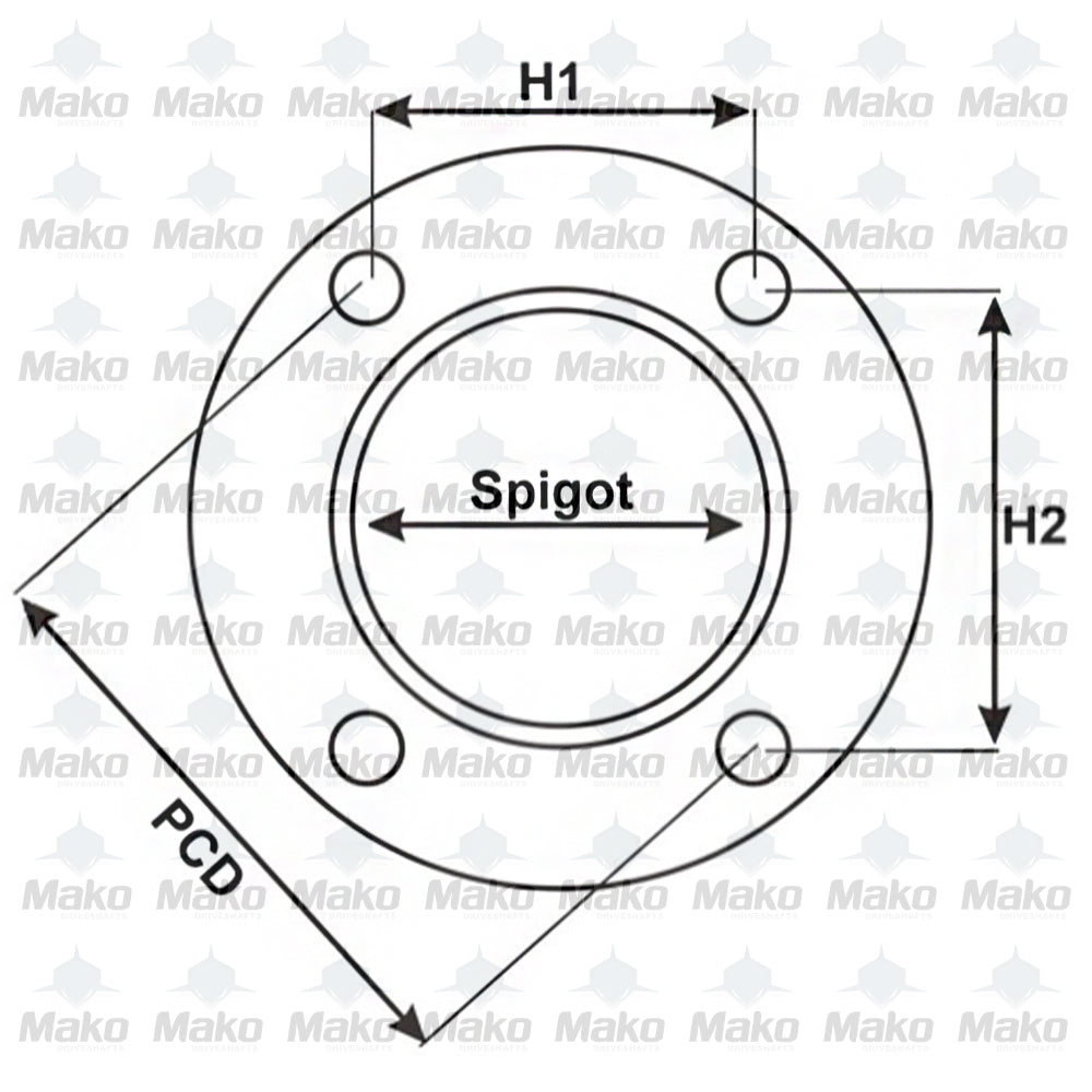 Driveshaft 2.5T Mitsubishi Forklift 228mm / 8.976" 13 Spline 91171-10010