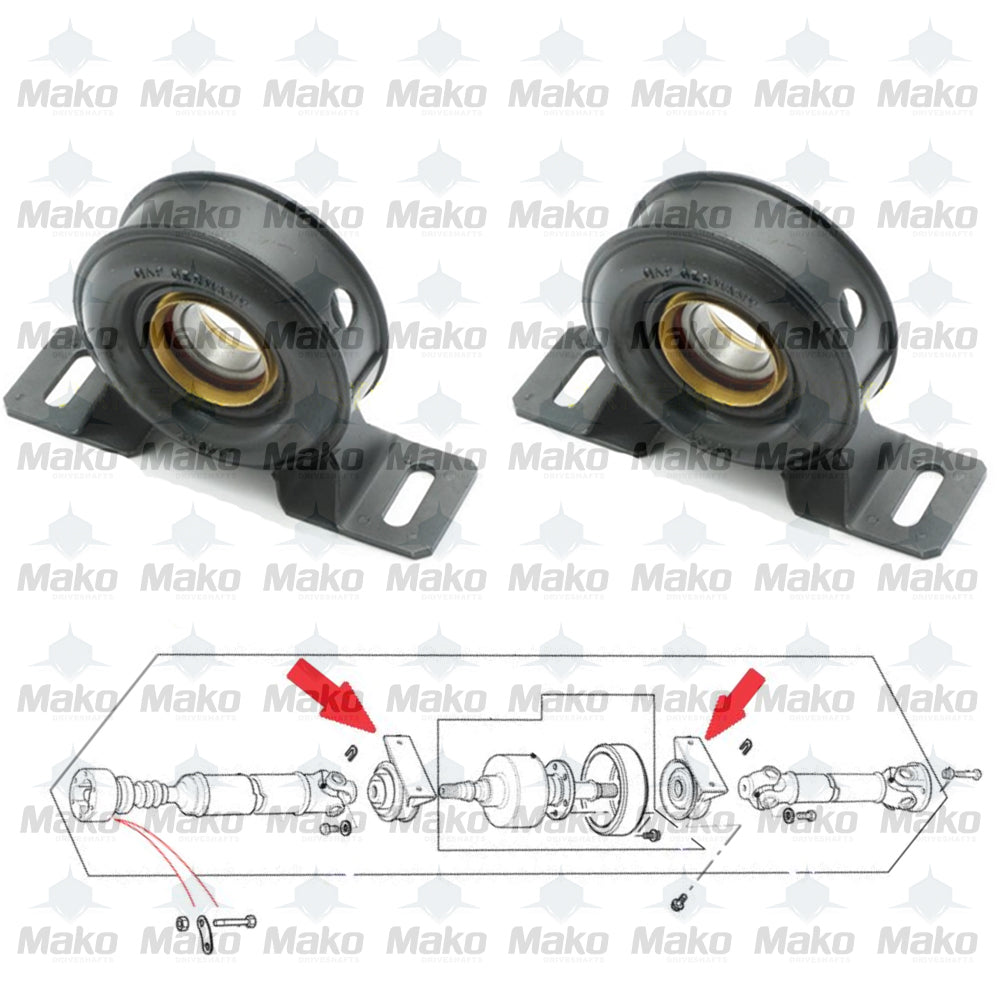 1996-2006 Land Rover Freelander x2 Center Support Bearings - MK1 2.5 TOQ000040