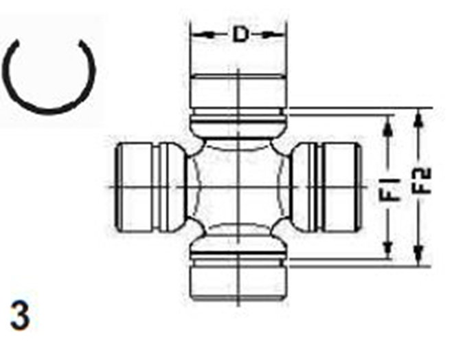 Japanese Matsuba ISR Greasable Universal Joint 1.181 x 2.917 fits Mitsubishi