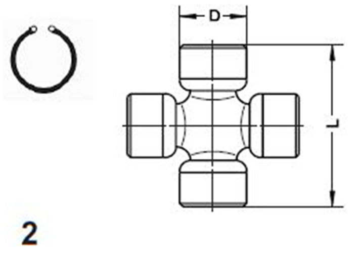 1410 Series Driveshaft Universal Joint 5-1410X OSR 4.188"x1.188" fits GMC