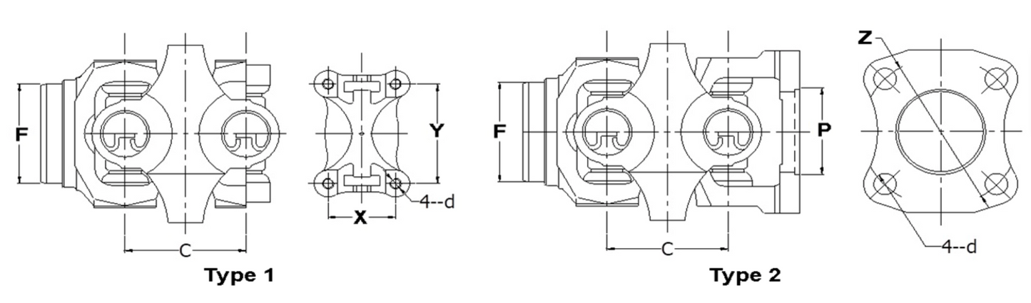 Complete Driveshaft CV Head fits Toyota 2.755" x 2.421" Tube Dia 2.560" x .067"