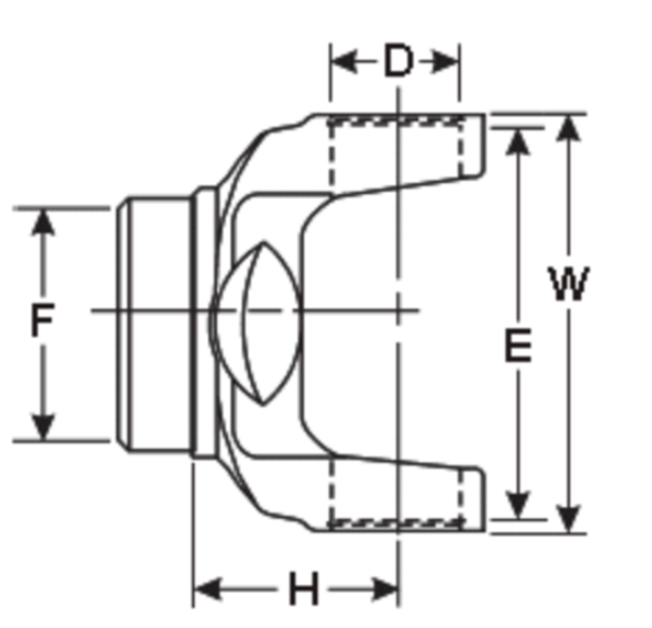 SPICER 2-28-437 Weld on Tube Yoke 1310 series 3.000 X .083 W Tube - Made in USA