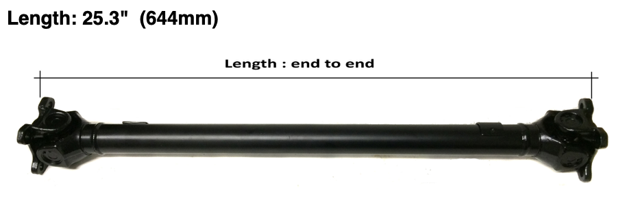 BMW 5 Series E60 61 Front Driveshaft 25.35" 644mm 10/2005-12/2009, 26207534636