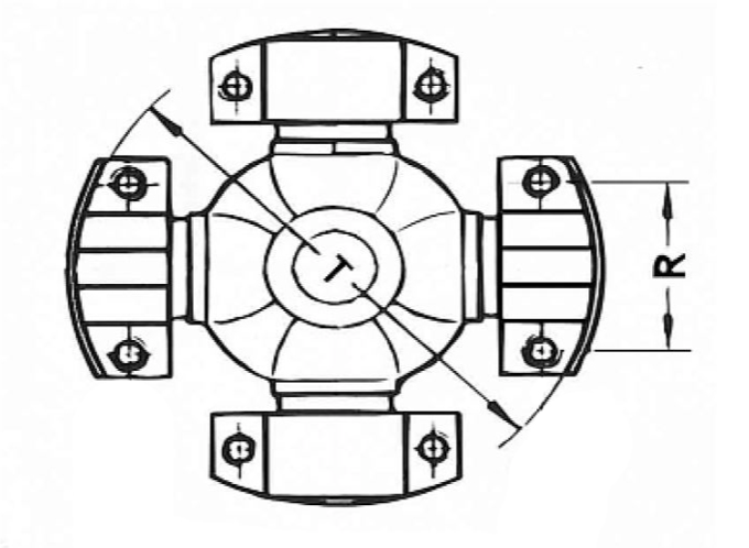5.5C Series 1.938" x 5.312" 4HWD Wing Bearing Universal Joint 5-5800X / 4-5800