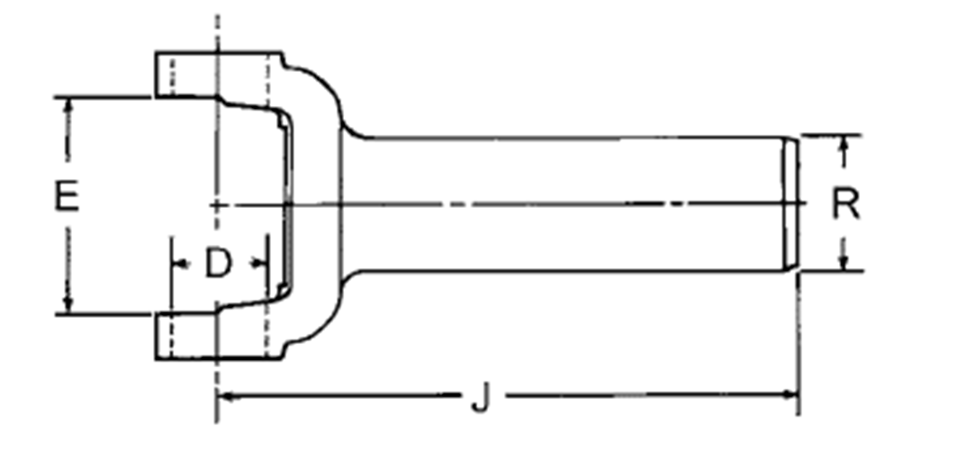 3R S44 series Driveshaft Transmission Slip Yoke - 26 on 27 Spline - 3R-3-1658X