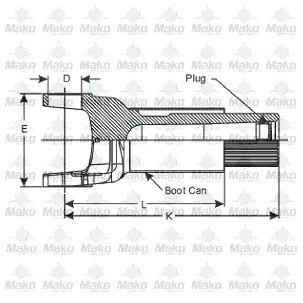 170-82-21X Spicer Driveshaft Yoke Shaft SPL170 Series 11.811' C/L to End 38 Spl
