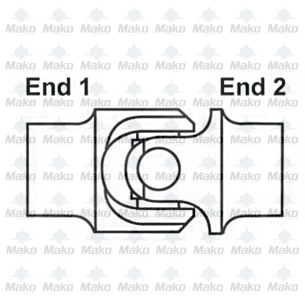 Racing Universal Joint Steering Shaft 5/8" bore with 36 Splines on both ends