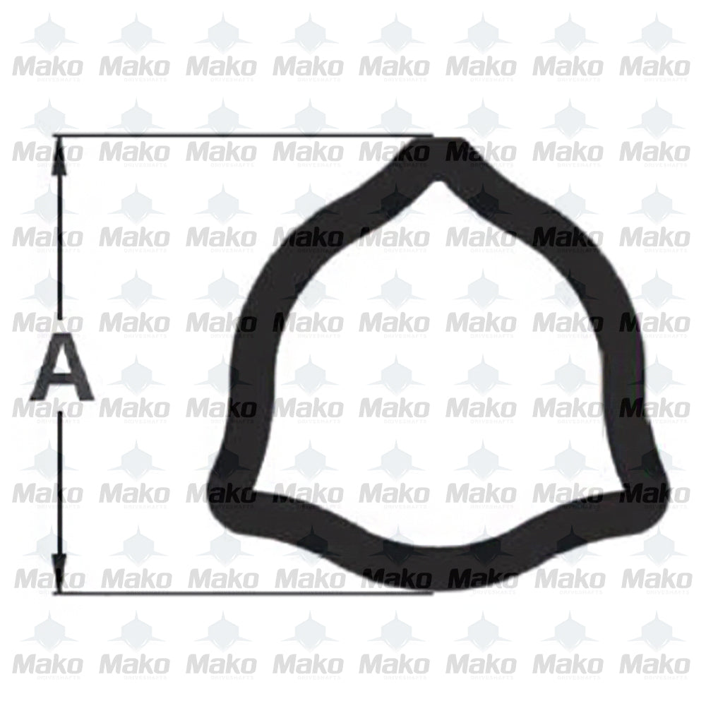 Agriculture PTO Triangle Tube Diameter 63mmx4.1mm Length 1000mm / 100cm 634-100