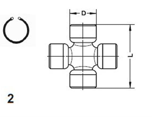 1.397 x 4.685 Japanese Matsuba Universal Joint Greasable Datsun 6 Ton