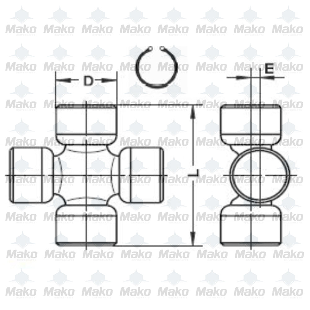 Driveshaft Off Set 38mm x 107mm Universal Joint 512.021 Heavy Duty & Brand New
