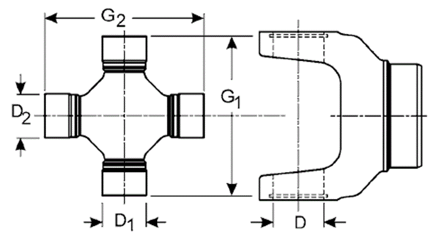 Ford BMW Heavy Duty STAKED U-Joint 24mm X 64.2mm INA Cups Metric Series UJ2464SD