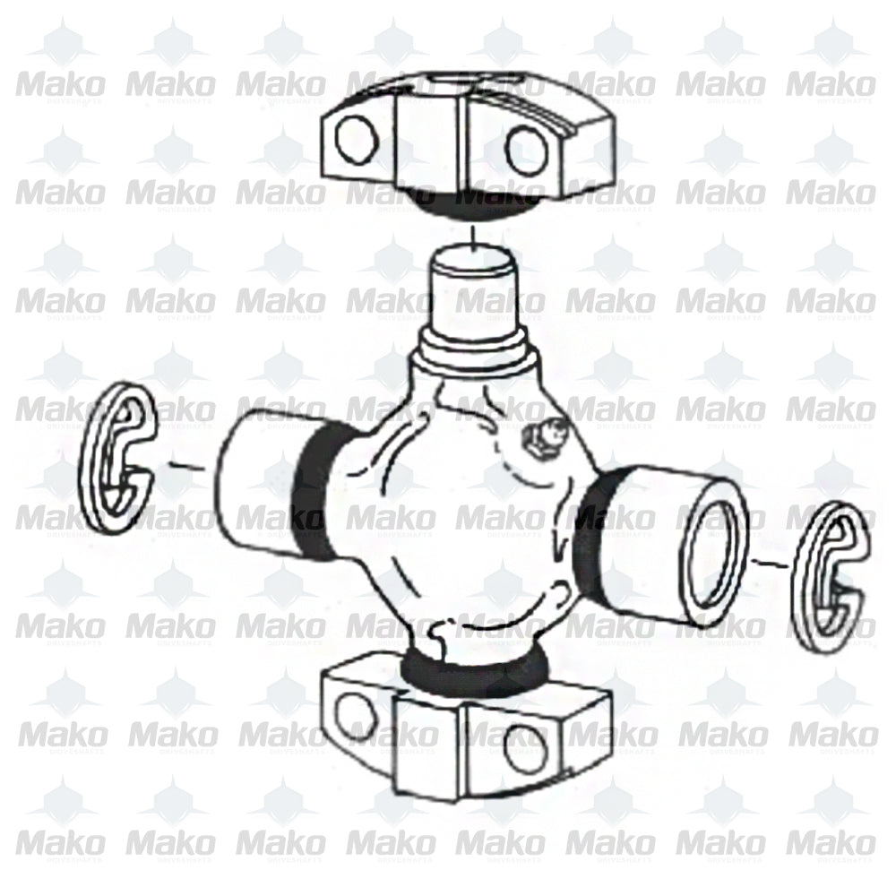 34.9mm X 106.3mm Conversion Universal Joint OSR/WB 1480 to 5C Series 2HWD 5C-3X