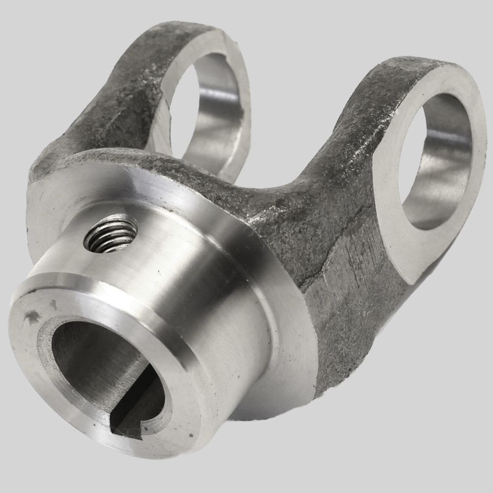 10-4-53 Driveshaft End Yoke Round Bore 1000 Series 0.875" Bore w/0.188 Keyway