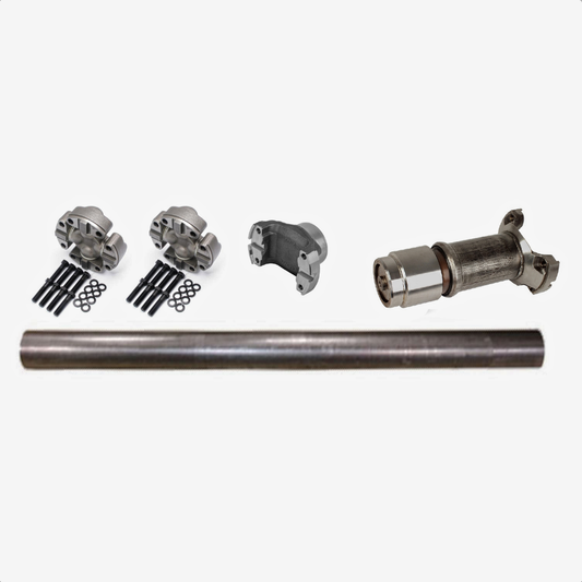 8.5C Series Driveshaft Rebuild Kit: Slip, Weld, 2x U-Joints + Tube