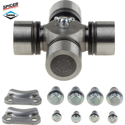 Genuine Dana Spicer Greaseable SPL140X Universal Joint SPRTAB Style 1.937"