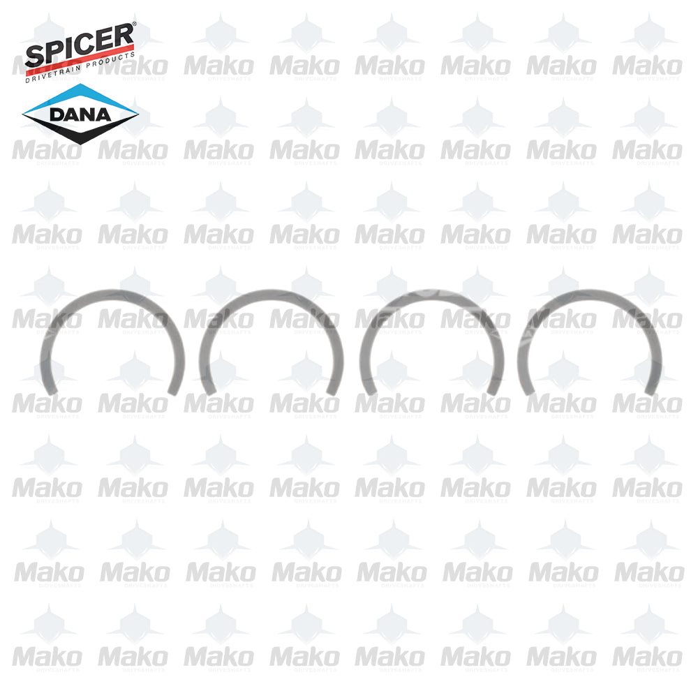 4 x 2-7-99 Spicer U-Joint Inside style snap ring clips .058 Thick for Caps 1.062