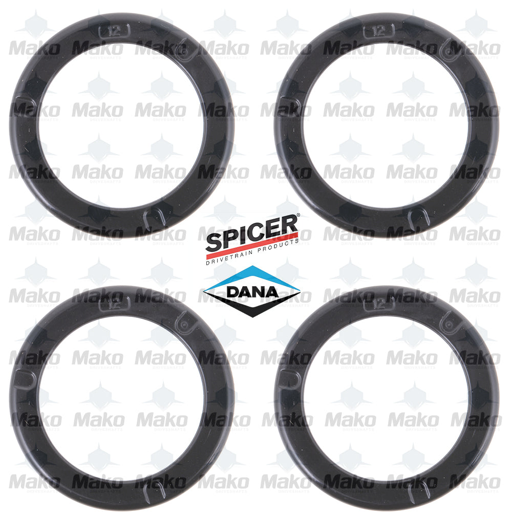 Set of Four Spicer 232977-2 Driveshaft Universal Joint Dust Cap Seals 1350 Serie
