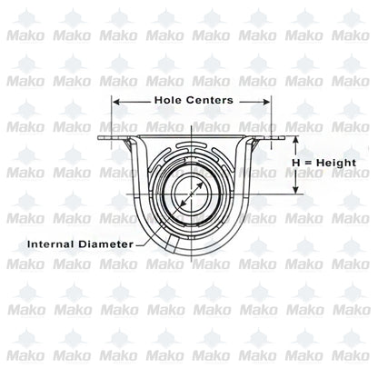 Driveshaft Center Bearing for Toyota Pickup 4X2 (84-95) Pickup 4X4 (89-95) ID:30