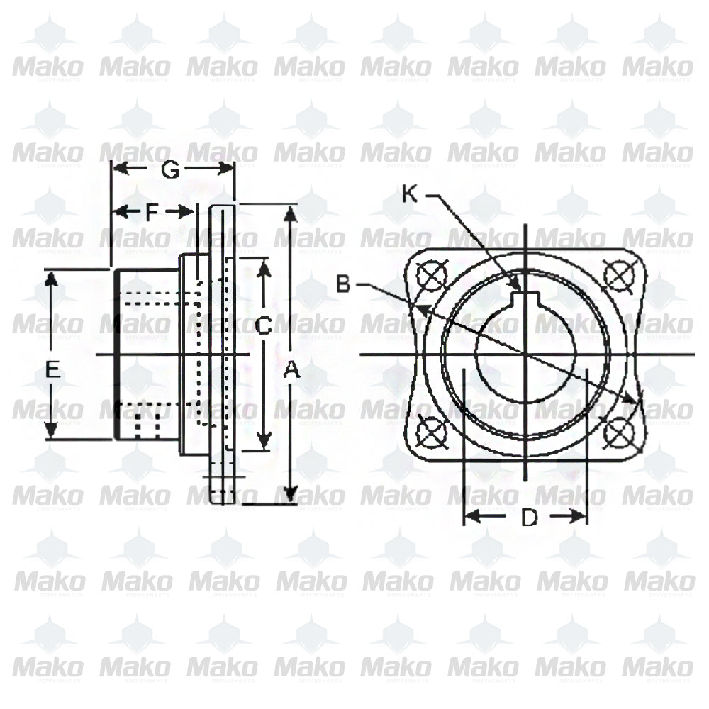 Spicer 3-1-163 Driveshaft Companion Flange 1350 Series USA Made 2.750" - F Pilot