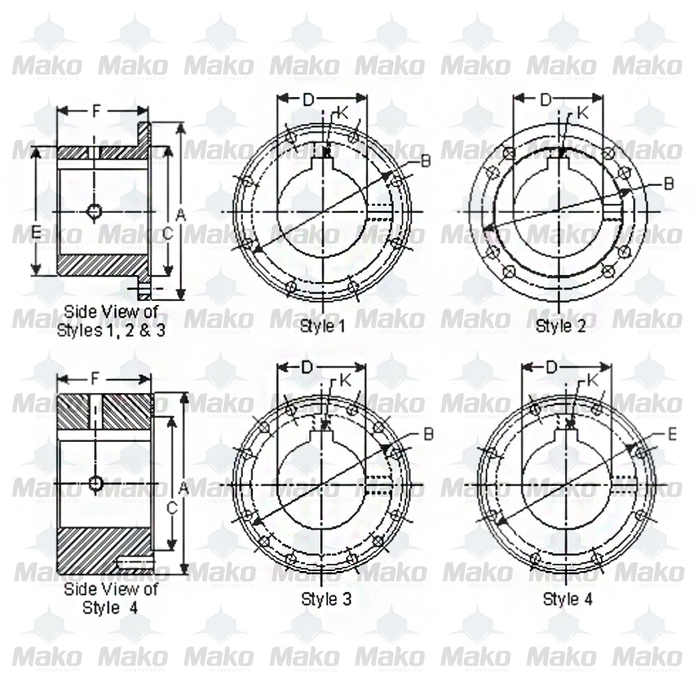 3-1-1013-9 Spicer Driveshaft Circular Companion Flange 1350 Series Made in USA