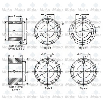 3-1-1013-9 Spicer Driveshaft Circular Companion Flange 1350 Series .375 Key