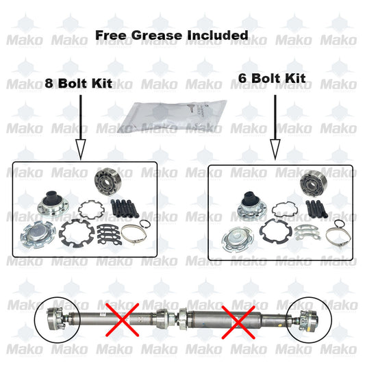 Jeep Grand Cherokee 2011-2018 Front & Rear Replacement CV Joints Rear Driveshaft