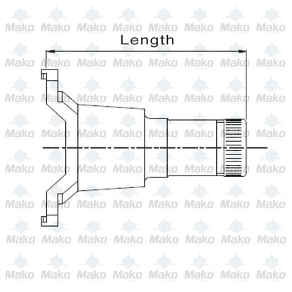 6C (1.688 x 5.531) Series Mechanical Slip Yoke 24 Spline 6.300" Length