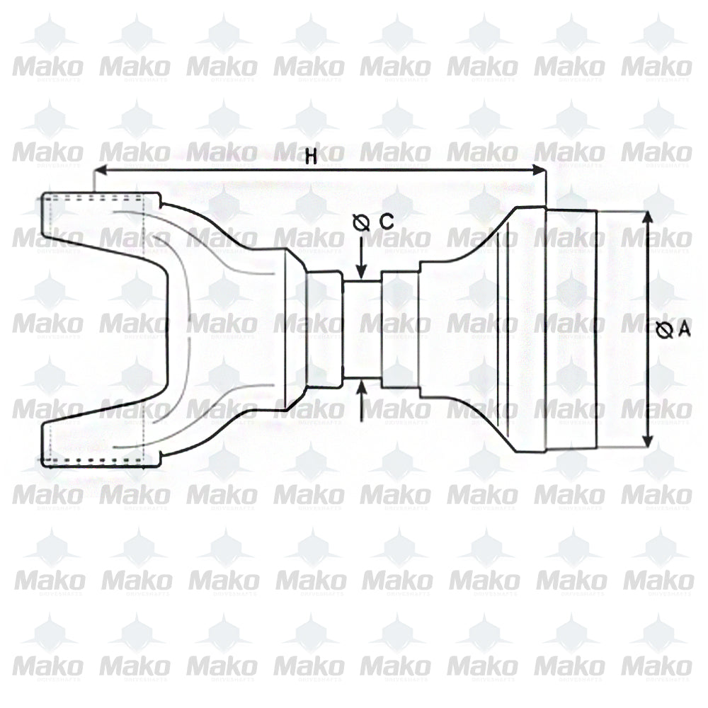BMW (0.985 x 2.517 I/C) Series Driveshaft Midship Assembly 30mm Bearing Diameter