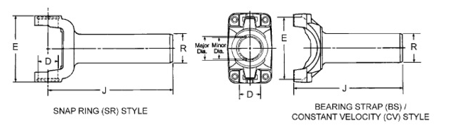 3-3-5431X Spicer Transmission Yoke 30/31 spline - 1350 Series - '02 Ford F-150