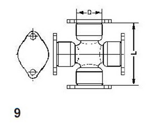 SPICER 1810 Universal Joint Bearing Plate style Greasable 5-281X / CP18N /6-0281