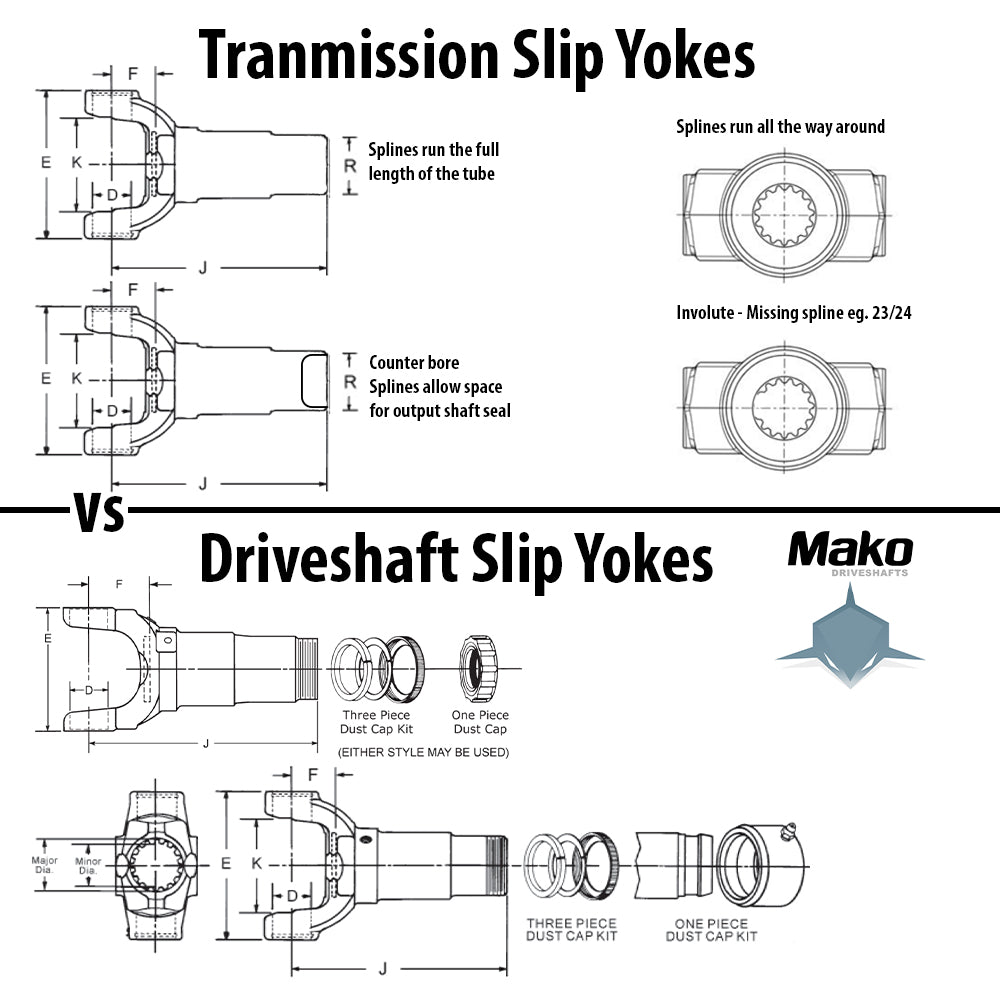 Spicer 2-3-9211X Driveshaft Transmission Slip Yoke 1310 Series 26/27x1.176 Spl