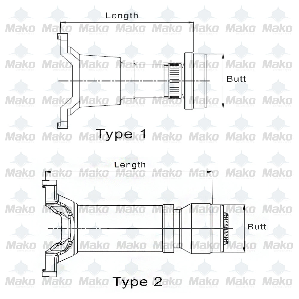Slip Joint Reverse Style 8.5C Series 265mm Length for Tube 100mm x 6mm